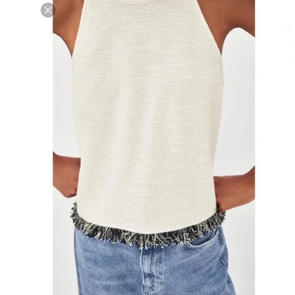 ✨Zara TRF tweed halter w/fringe hem szL - Picture 5 of 8